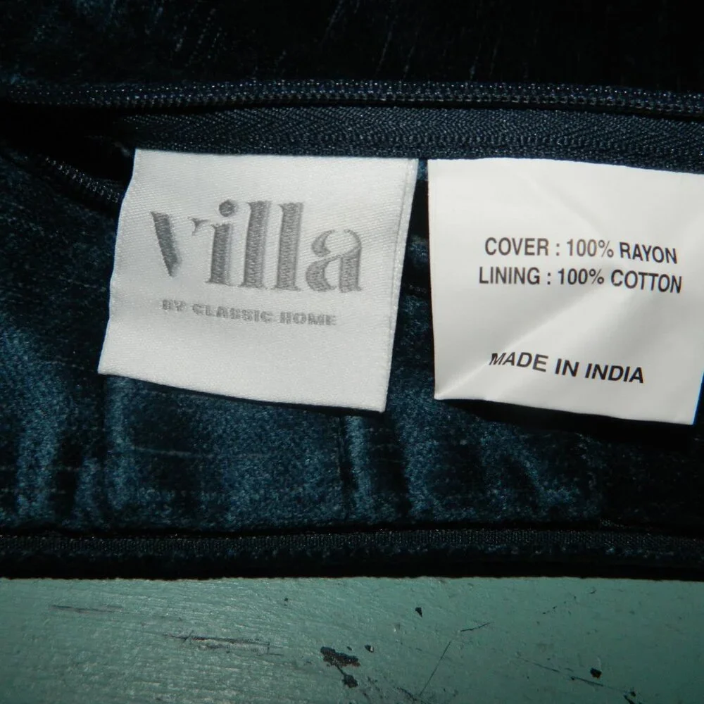Plush Velvet Teal Accent Pillow Cover - Unbranded